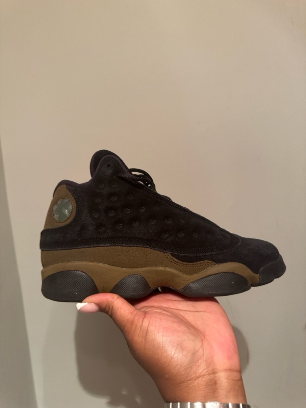 Jordan Retro 13 High-Top Sneaker Black and Olive green